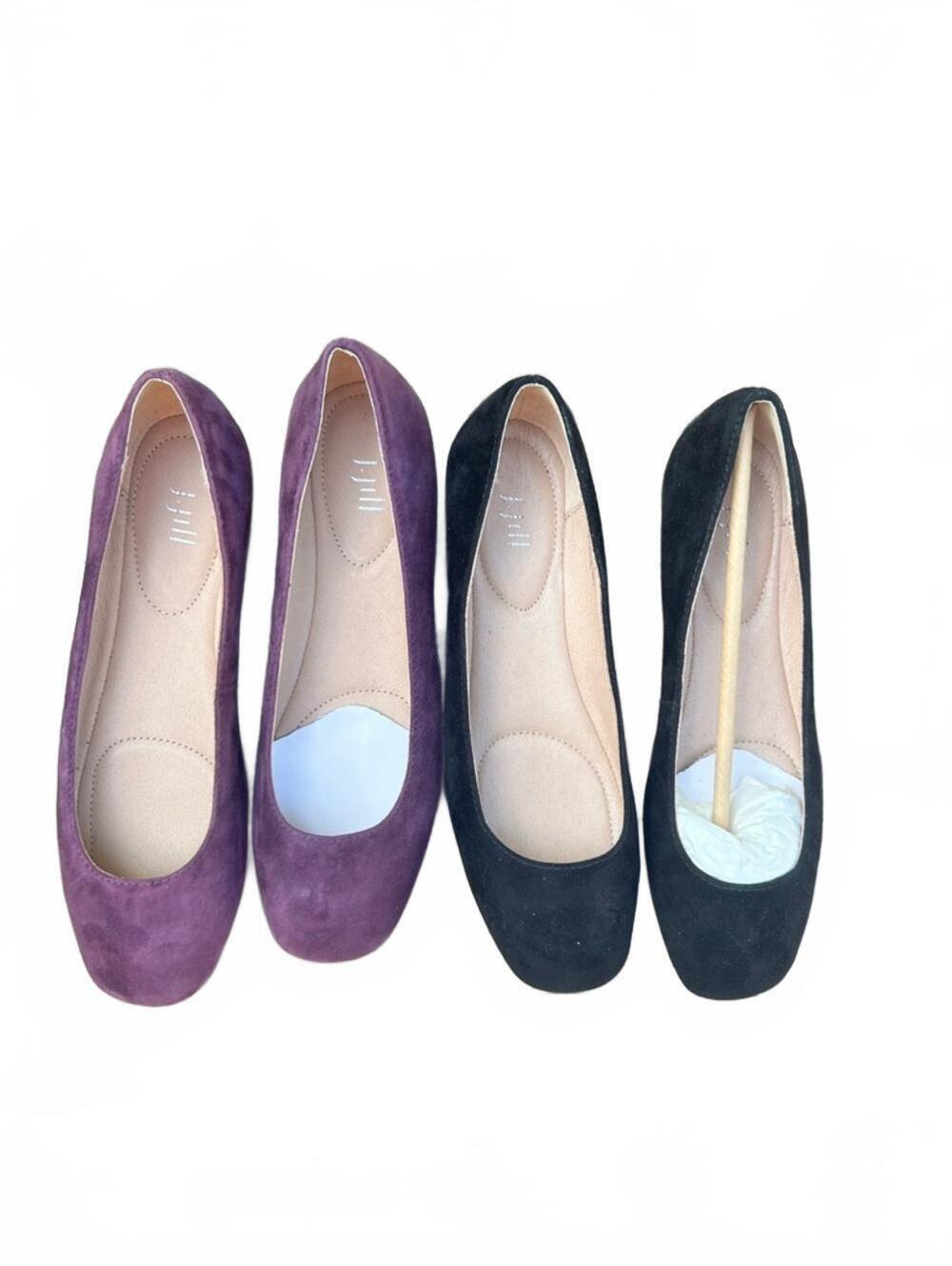 J. Jill Ballet Flats LOT Classic Suede - Purple / Black | Women's US Size 6 NEW